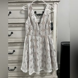 Lulu’s white and nude dress. Size medium. New.